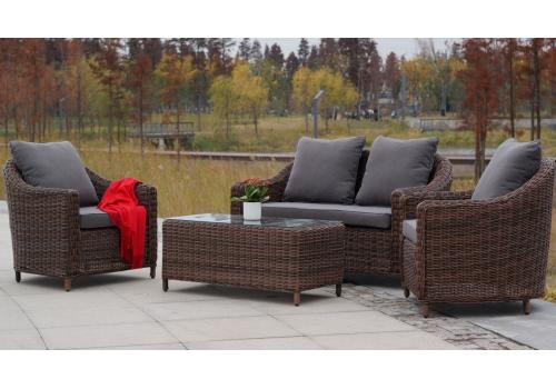  "Кон Панна" диван из искусственного ротанга двухместный, цвет коричневый, фото 6 