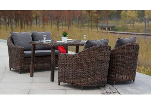  "Кон Панна" диван из искусственного ротанга двухместный, цвет коричневый, фото 8 