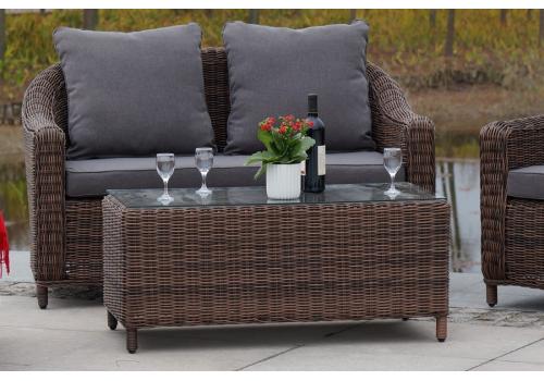  "Кон Панна" диван из искусственного ротанга двухместный, цвет коричневый, фото 9 