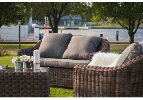  "Кон Панна" диван из искусственного ротанга двухместный, цвет коричневый, фото 10 