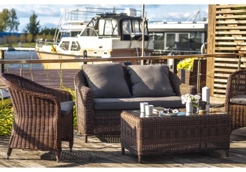  "Кон Панна" диван из искусственного ротанга двухместный, цвет коричневый, фото 11 