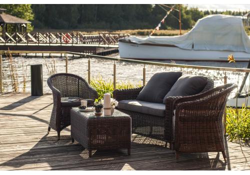  "Кон Панна" диван из искусственного ротанга двухместный, цвет коричневый, фото 13 