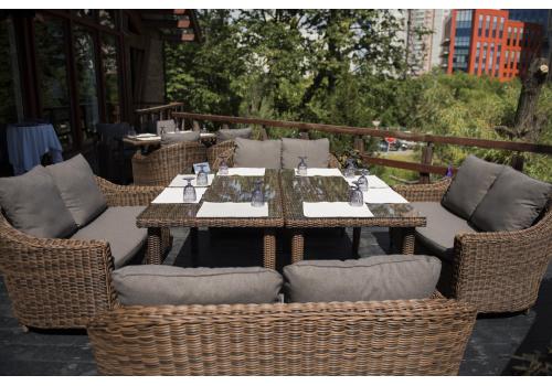  "Кон Панна" диван из искусственного ротанга двухместный, цвет коричневый, фото 14 