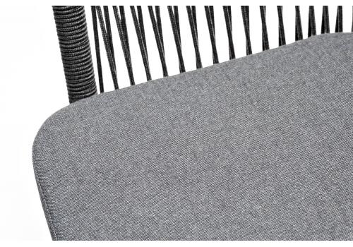  "Венето" обеденная группа на 6 персон со стульями "Марсель", каркас темно-серый, роуп темно-серый, фото 6 