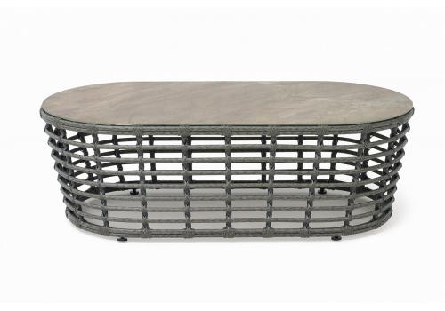  "Валенсия" журнальный столик из искусственного ротанга, цвет серый, фото 2 