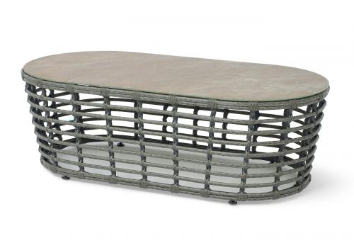  "Валенсия" журнальный столик из искусственного ротанга, цвет серый, фото 3 