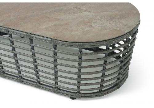  "Валенсия" журнальный столик из искусственного ротанга, цвет серый, фото 4 