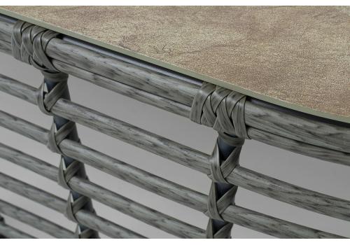  "Валенсия" журнальный столик из искусственного ротанга, цвет серый, фото 5 