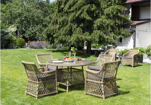  "Доппио" обеденная группа плетеная, цвет соломенный, фото 3 