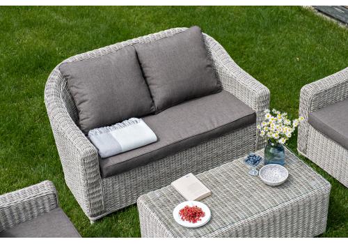  "Кон Панна" диван из искусственного ротанга двухместный, цвет бежевый, фото 7 