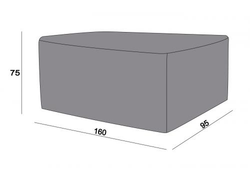  Защитный чехол на стол Латте 160×95×75 см, цвет серый, фото 2 