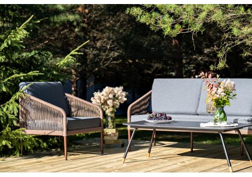  "Канны" лаунж-зона 5-местная плетеная из роупа (веревки), роуп коричневый, фото 6 