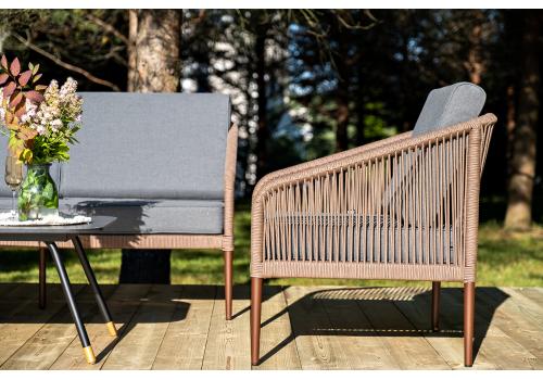  "Канны" лаунж-зона 5-местная плетеная из роупа (веревки), роуп коричневый, фото 8 