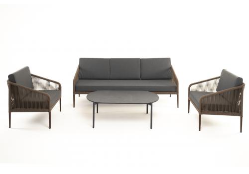  "Канны" лаунж-зона 5-местная плетеная из роупа (веревки), роуп коричневый, фото 18 