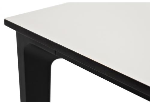  "Малага" обеденный стол из HPL 160х80см, цвет молочный, каркас черный, фото 3 