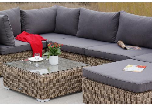  "Лунго" трансформирующаяся лаунж-зона из искусственного ротанга, цвет соломенный, фото 4 