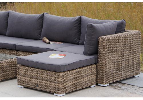  "Лунго" трансформирующаяся лаунж-зона из искусственного ротанга, цвет соломенный, фото 6 