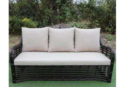  "Ницца" диван из искусственного ротанга трехместный, цвет бронзовый, фото 8 