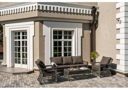  "Гранд Латте" лаунж-зона из искусственного ротанга, цвет графит, фото 3 