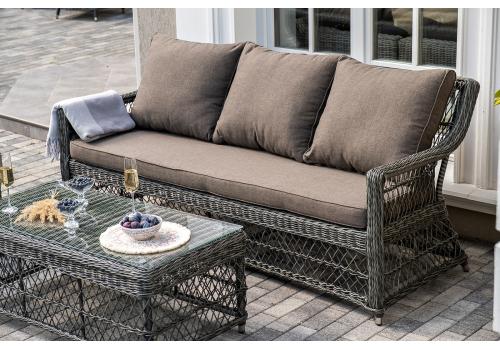  "Гранд Латте" лаунж-зона из искусственного ротанга, цвет графит, фото 9 