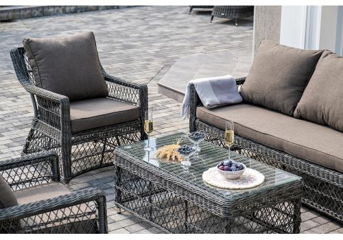  "Гранд Латте" лаунж-зона из искусственного ротанга, цвет графит, фото 12 