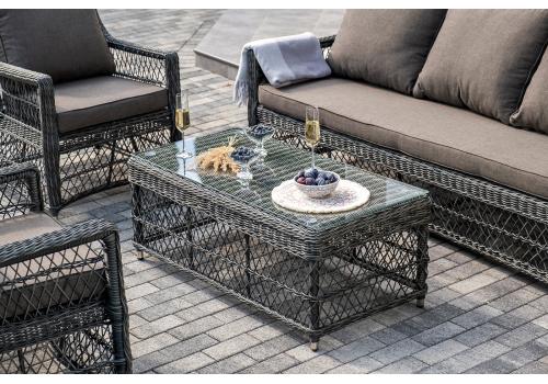  "Гранд Латте" лаунж-зона из искусственного ротанга, цвет графит, фото 13 