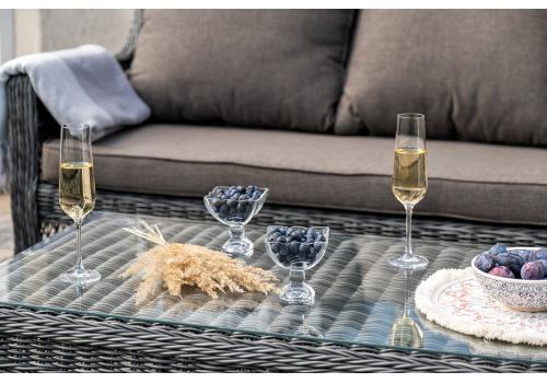  "Гранд Латте" лаунж-зона из искусственного ротанга, цвет графит, фото 14 