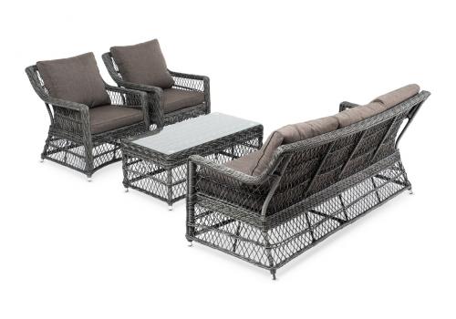  "Гранд Латте" лаунж-зона из искусственного ротанга, цвет графит, фото 21 
