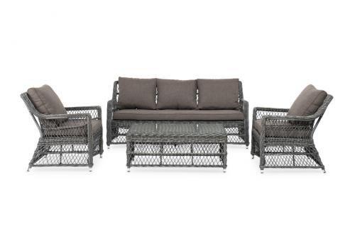  "Гранд Латте" лаунж-зона из искусственного ротанга, цвет графит, фото 22 