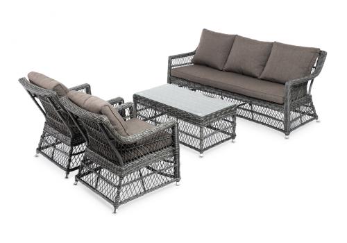  "Гранд Латте" лаунж-зона из искусственного ротанга, цвет графит, фото 23 