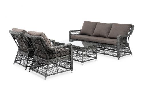  "Гранд Латте" лаунж-зона из искусственного ротанга, цвет графит, фото 24 