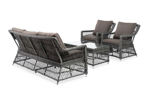  "Гранд Латте" лаунж-зона из искусственного ротанга, цвет графит, фото 25 