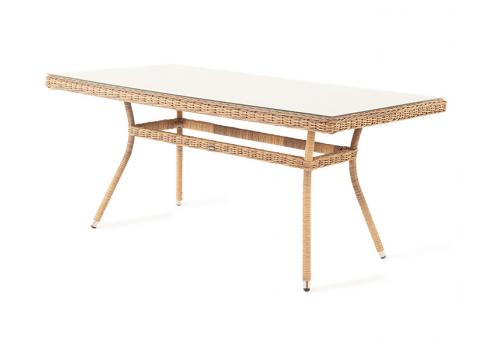  "Латте" плетеный стол из искусственного ротанга 160х90см, цвет соломенный, фото 1 