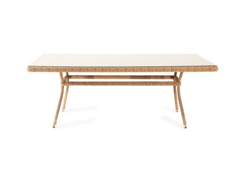  "Латте" плетеный стол из искусственного ротанга 160х90см, цвет соломенный, фото 4 