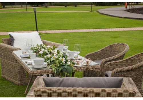  "Латте" плетеный стол из искусственного ротанга 160х90см, цвет соломенный, фото 9 