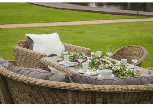  "Латте" плетеный стол из искусственного ротанга 160х90см, цвет соломенный, фото 12 