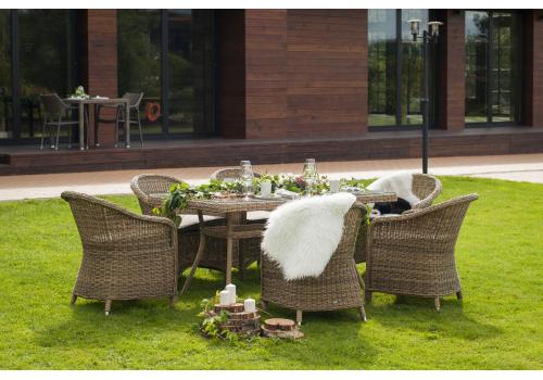  "Латте" плетеный стол из искусственного ротанга 160х90см, цвет соломенный, фото 15 