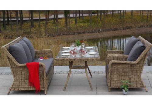  "Латте" плетеный стол из искусственного ротанга 160х90см, цвет соломенный, фото 27 