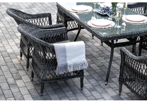  "Амароне" обеденная группа из искусственного ротанга на 6 персон, цвет графит, фото 9 
