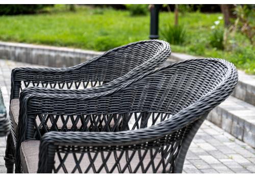  "Амароне" обеденная группа из искусственного ротанга на 6 персон, цвет графит, фото 12 