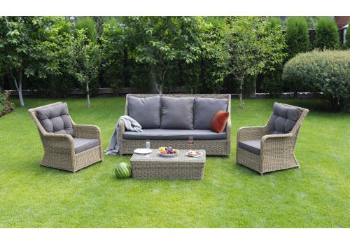  "Гляссе" лаунж-зона из искусственного ротанга, цвет соломенный, фото 3 