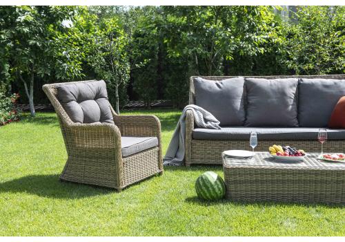  "Гляссе" лаунж-зона из искусственного ротанга, цвет соломенный, фото 4 