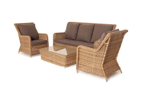  "Гляссе" лаунж-зона из искусственного ротанга, цвет соломенный, фото 8 