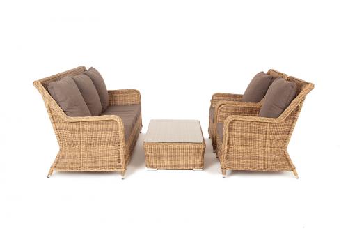  "Гляссе" лаунж-зона из искусственного ротанга, цвет соломенный, фото 9 