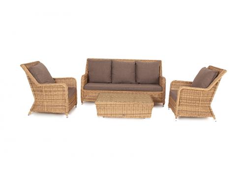  "Гляссе" лаунж-зона из искусственного ротанга, цвет соломенный, фото 10 