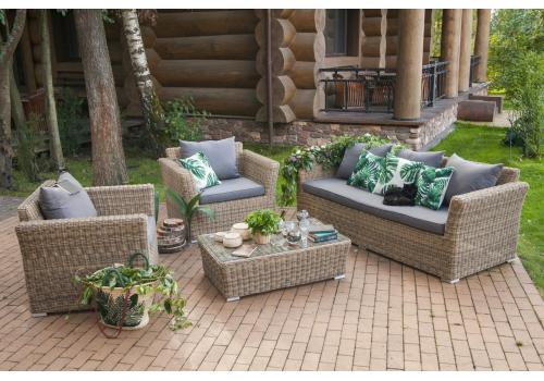  "Капучино" кресло из искусственного ротанга, цвет соломенный, фото 5 