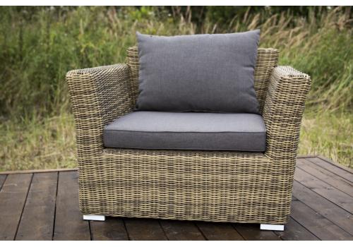  "Капучино" кресло из искусственного ротанга, цвет соломенный, фото 8 