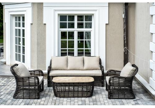  "Ницца" лаунж-зона из искусственного ротанга, цвет бронзовый, фото 3 