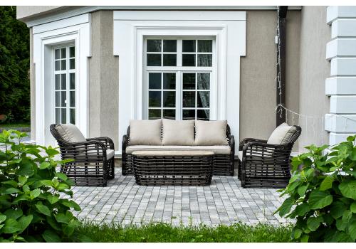  "Ницца" лаунж-зона из искусственного ротанга, цвет бронзовый, фото 4 