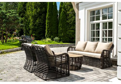  "Ницца" лаунж-зона из искусственного ротанга, цвет бронзовый, фото 5 